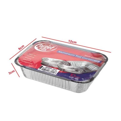 Target Multi-purpose Aluminum Foil Container -200ml 10pcs with Lid