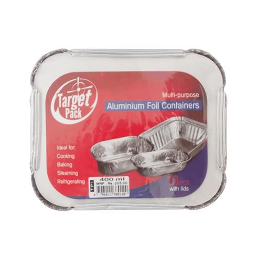 Target Multi-purpose Aluminum Foil Container -400ml 10pcs with Lid