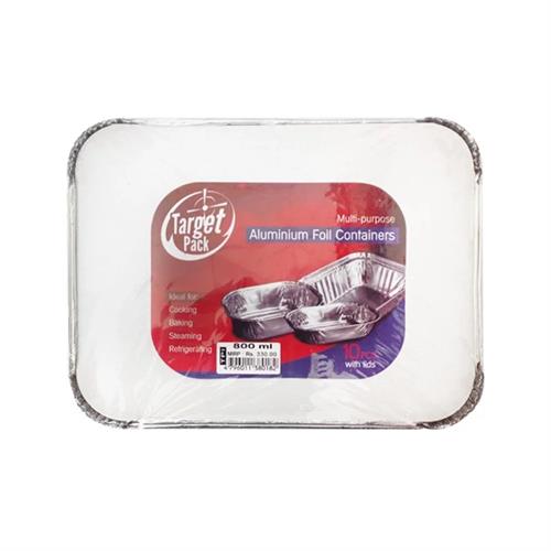 Target Multi-purpose Aluminum Foil Container 800ml 10pcs (with Lid)