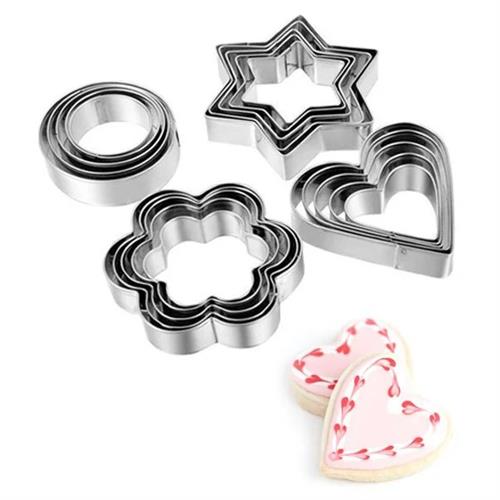 12Pcs Metal Cookie Cutters