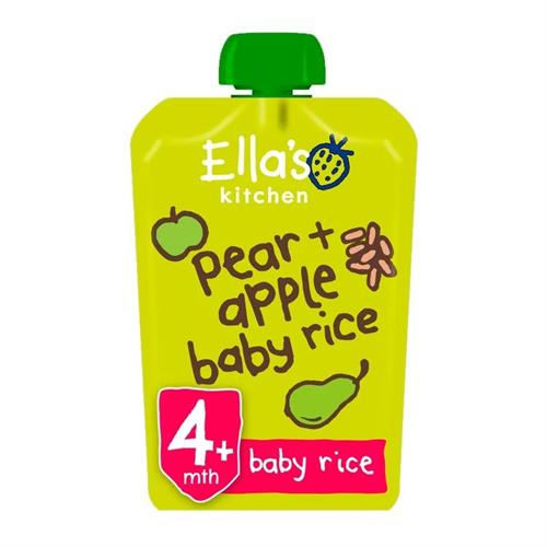 Ella s Kitchen Pear + Apple Baby Rice 4 Months 120g