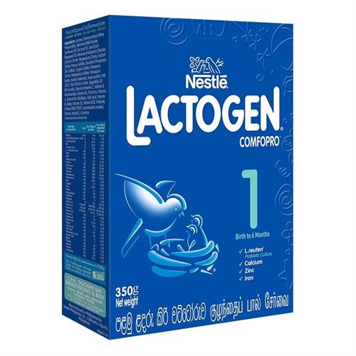 Nestle LACTOGEN COMFOPRO 1 Starter Infant Formula with Iron Birth to 6 months, 350g Bag in Box Pack