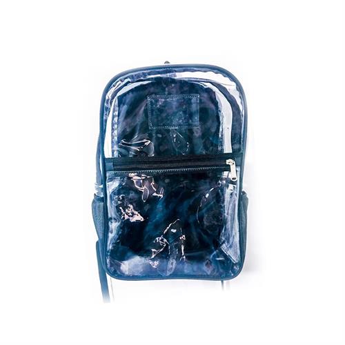 Transparent See-Thru Backpack with Name Tag Pocket