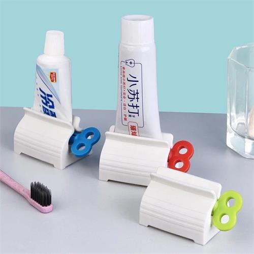 Rotatable Squeeze Toothpaste Dispenser for Bathroom