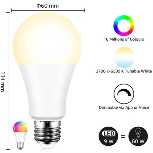 Smart Wifi Bulb 9W LED