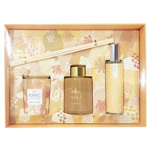 Aromart Make a Wish Scented Candle Set + Reed Diffuser