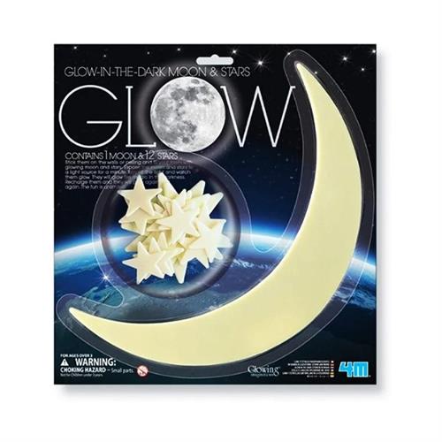 4M Glow In The Dark Large Moon and Stars