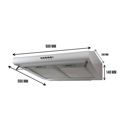 Vento Roma 50cm Cooker Hood White 50 LUX WHITE