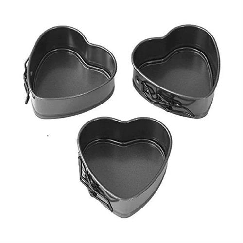 3pcs Heart Shaped Cake Mould Tray