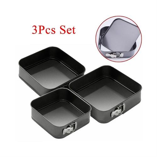 3pcs Square Shaped Cake Mould Tray