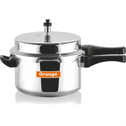 Orange Aluminium Pressure Cooker 5L