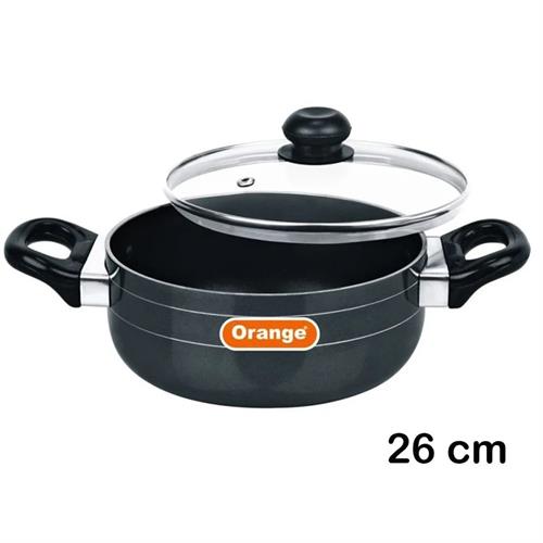 Orange Non Stick Casserole With Glass Lid 2.6mm