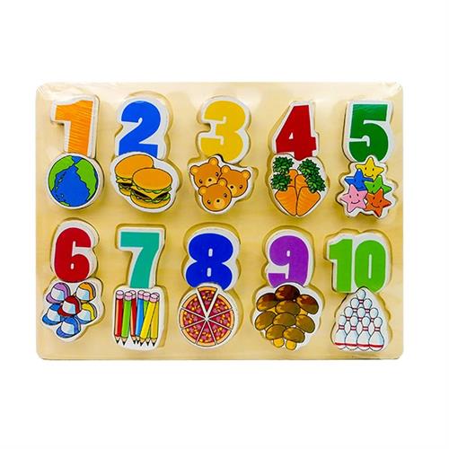 Wooden Numbers with Characters Learning Set