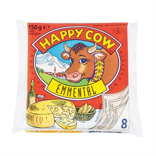 Happy Cow Emmental Cheese Slices (8-Pack) 150g