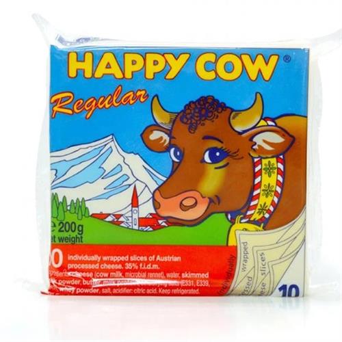 Happy Cow Reguler Cheese Slices (10-Pack) 200g