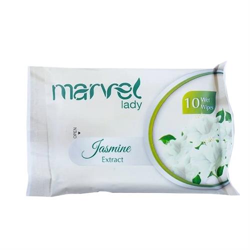 Marvel Lady Wet Wipe Jasmine 10Pcs