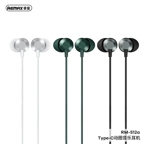 REMAX Type-C Metal Wired Earphone for music & call RM-512a
