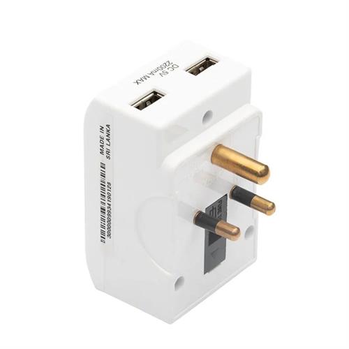 Kevilton 5A to 13A Fused Converter With Neon & 2 USB