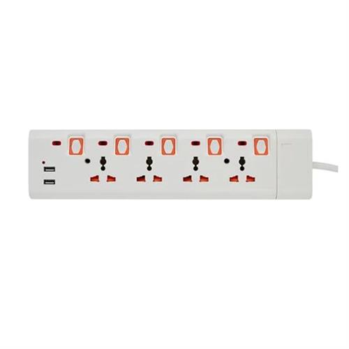 Geepas USB Wire Cord 3m 4 Way 13A Round GES4095
