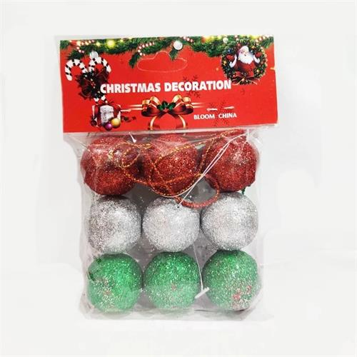 Pack of 9 Christmas Baubles Small