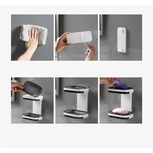 Wall mounted Double Layer Soap Dish Holder 756