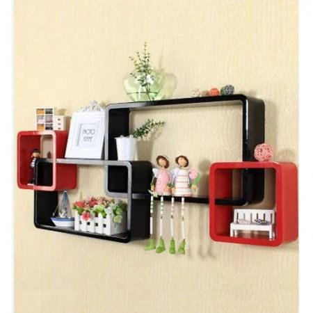 Arturo Intersecting 4 Piece Wall Shelf