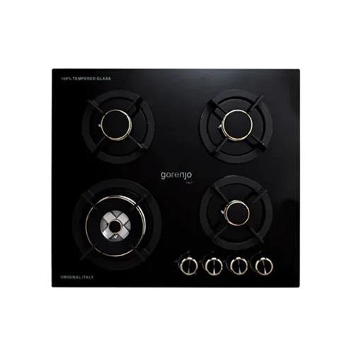 Gorenjo Glass Top 4 Burner Gas Cooker Black HB-46001