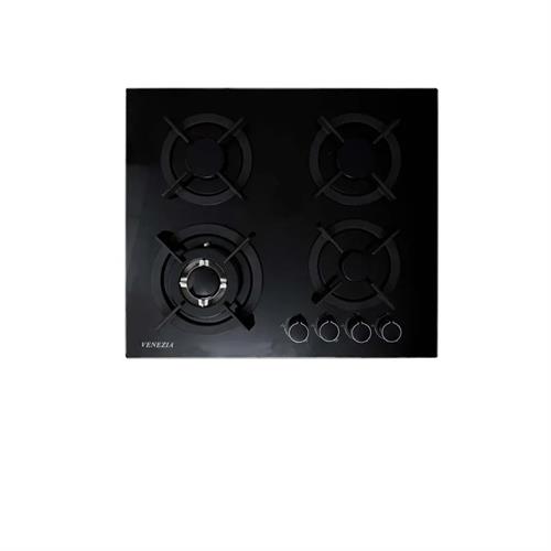 Venezia Glass Top 4 Burner Black HAL-46013G2