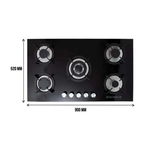 Vimate Glass Top 5 Burner Gas Cooker CV-1011