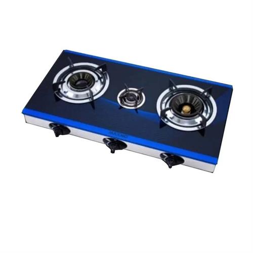 Maxmo 3-Burner Glass Top Gas Cookers (Blue) GCO9177-3