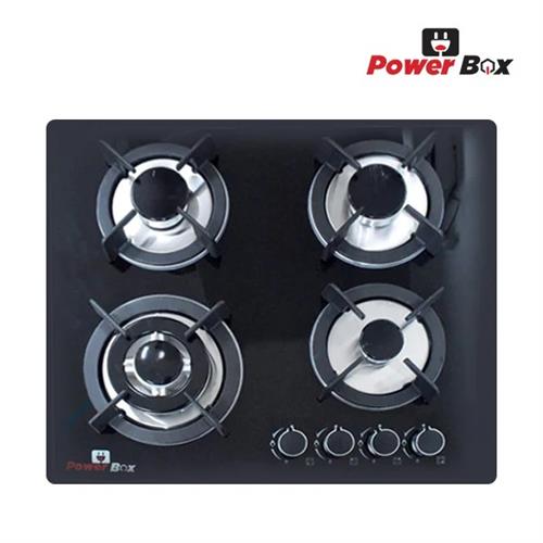 PowerBox Glass Top 4 Burner Gas Cooker