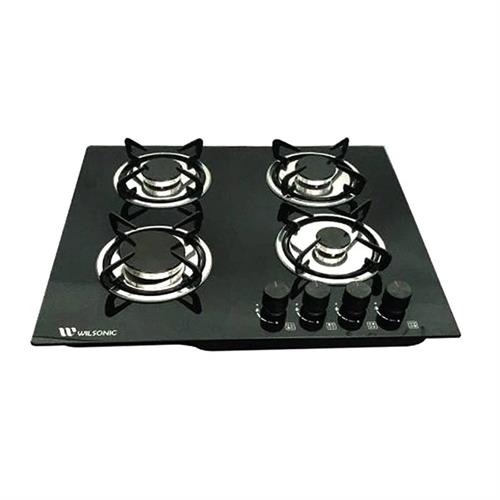 Wilsonic 4 Burner Glass Top Gas Cooker HOB-8004