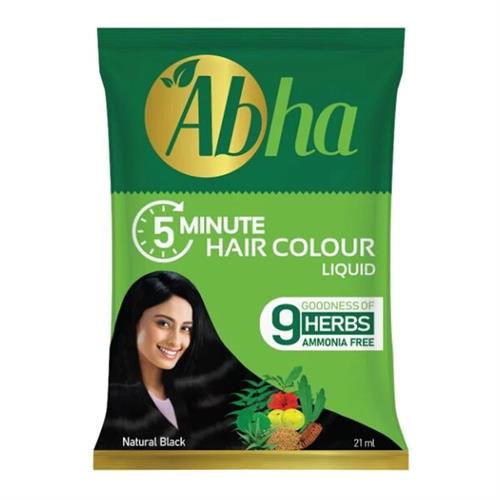 Abha 5 min Hair Color Liquid Natural Black 21ml