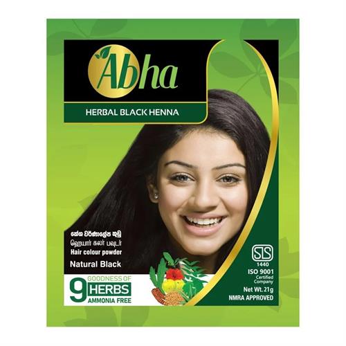 Godrej Abha Herbal Black Henna Hair Color Powder 10g