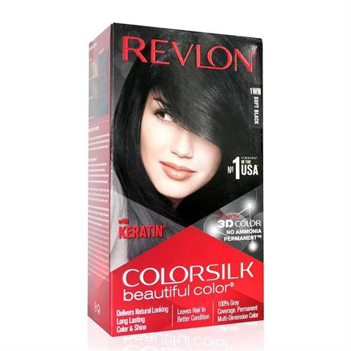 Revlon 1WN Soft Black Permanent Hair Color Gel With Keratin