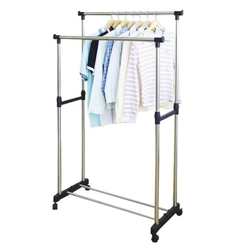 Stainless Steel Double Pole Cloth Rack