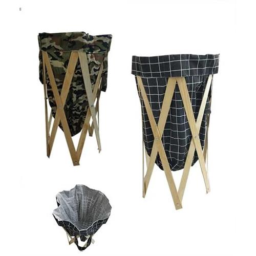 Collapsible Wooden Laundry Bag