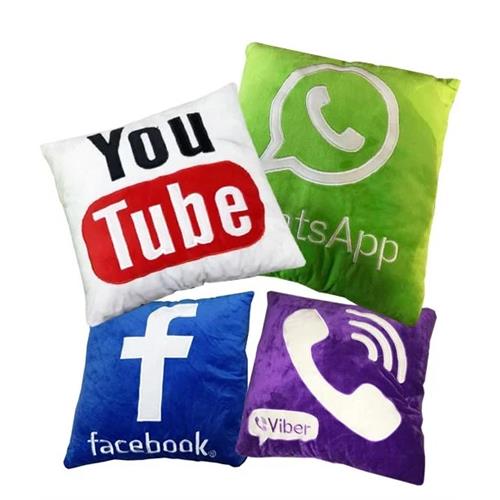 Social media Soft Cushion Pillow