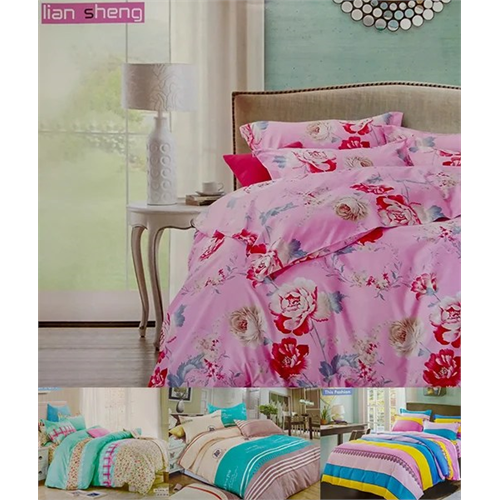 3PCs Printed Cotton Bedsheet With Pillow Covers