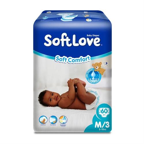 SoftLove Soft Comfort Smart Baby Diapers 60pcs M