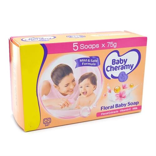 Baby Cheramy Floral Soap 5 in 1 Pack 350g