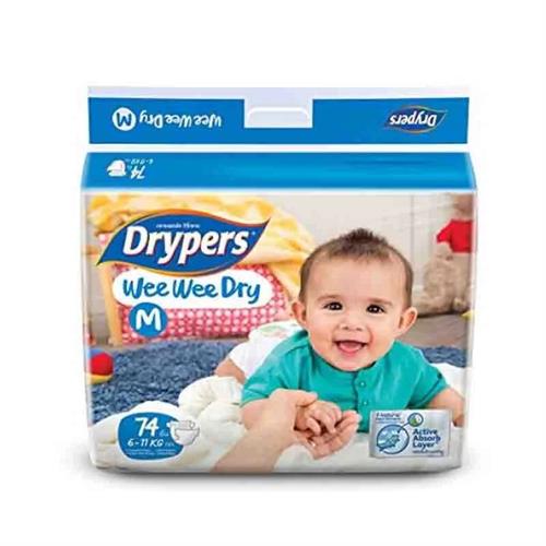 Drypers Wee Wee Dry Mega (M) 74 PCS