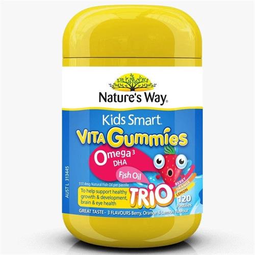 Nature s Way Kids Smart Vita Gummies Omega-3 DHA Fish Oil Trio 120 Pastilles