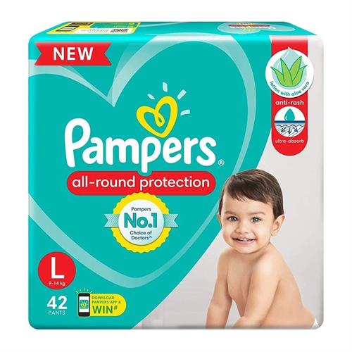 Pampers Pants with Aloe Vera Lotion Large Pack of 42Pcs