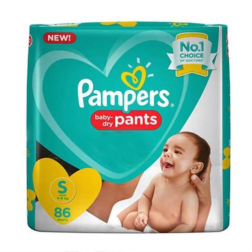 Pampers Pants with Aloe Vera Lotion Small Pack of 86Pcs