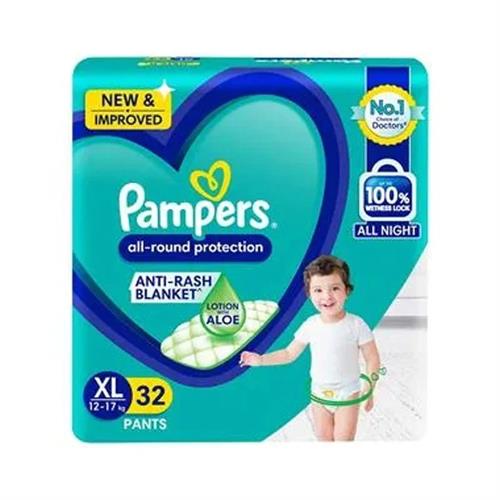 Pampers Pants with Aloe Vera Lotion XL Pack of 32Pcs