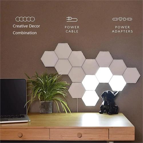 Hexagon Touch Control Magnetic Mount Led Lights 6pcs White color