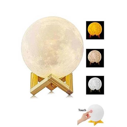 3 Color Touch Moon Lamp Night Light Small 10cm