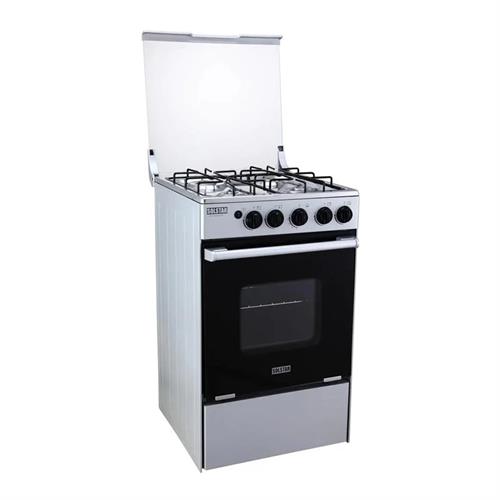 Solstar 4 Burner Standing Cooker Silver