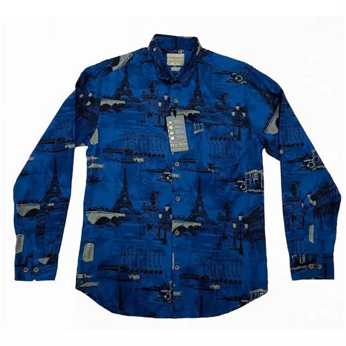 Blue Tattooz Mens Shirt (Long Sleeve)